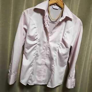 スーツカンパニー(THE SUIT COMPANY)の美品 Lサイズ ライトピンクシャツ スーツシャツ(シャツ/ブラウス(長袖/七分))