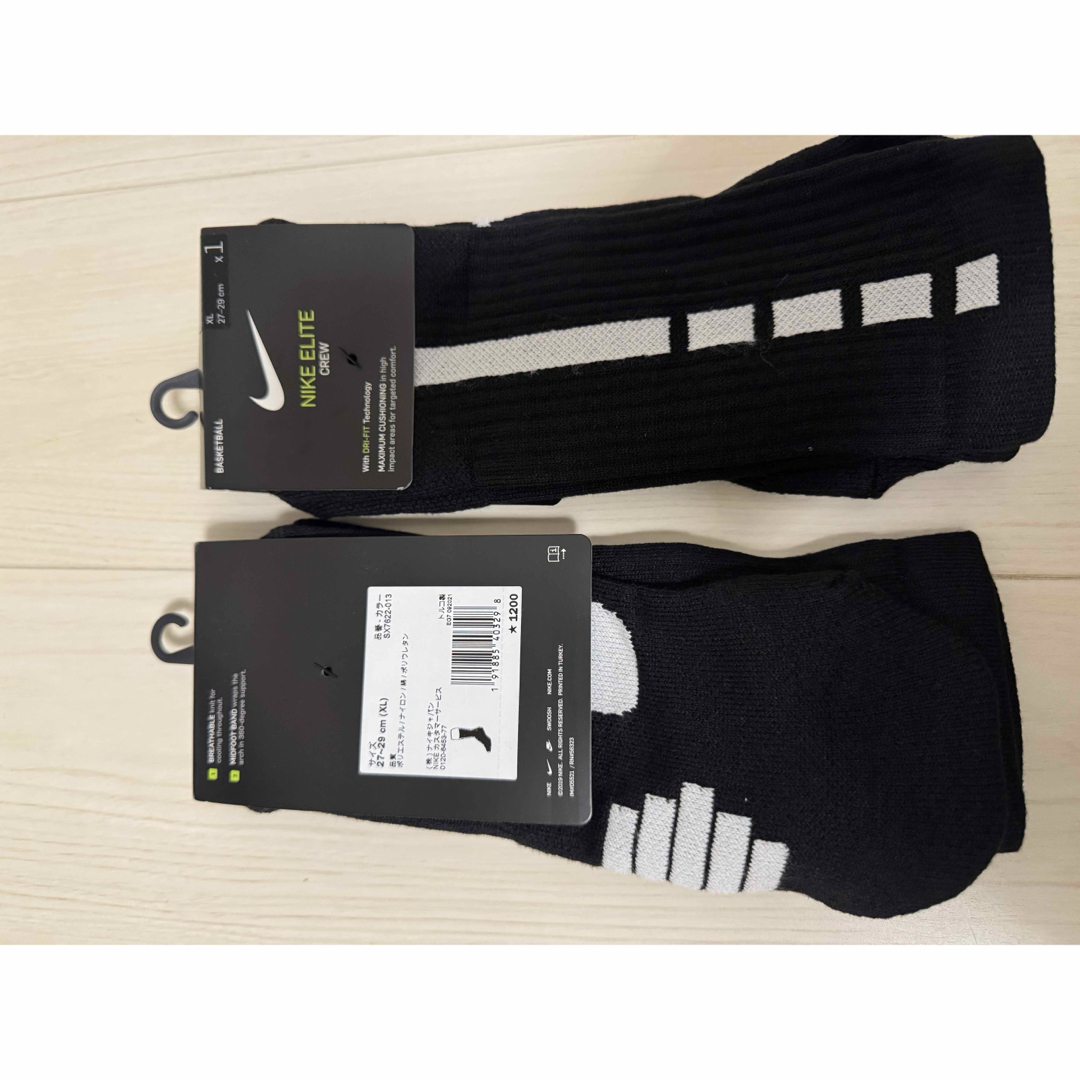 NIKE(ナイキ)の新品・未使用 ナイキ エリートソックス ブラック27-29バスケ スポーツ/アウトドアのスポーツ/アウトドア その他(バスケットボール)の商品写真