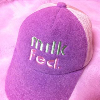 ミルクフェド(MILKFED.)のパイルラベンダーメッシュキャップ(キャップ)