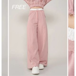 Darich - Darich バイカラーコードベロアワイドパンツ グレー FS Darich - Darich バイカラーコードベロアワイドパンツ グレー FS