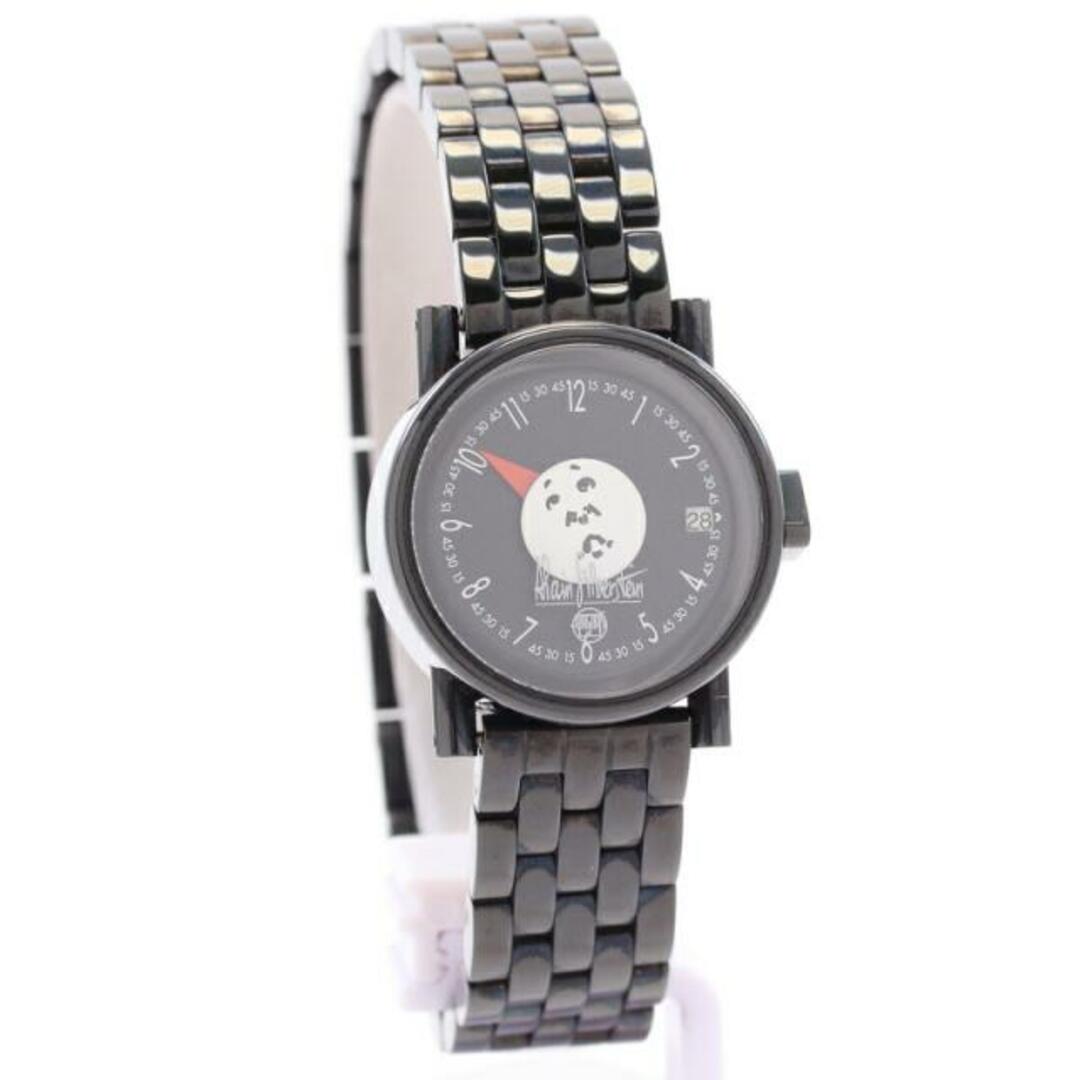 Alain Silberstein(アランシルベスタイン)の【OH済】 アランシルベスタイン 【ALAIN SILBERSTEIN】 ミクロムーン MO24 レディース ブラック ステンレススティール(ブラックPVD) 腕時計 時計 MICROMOON LADIES BLACK SS(PVD) AS【中古】  レディースのファッション小物(腕時計)の商品写真