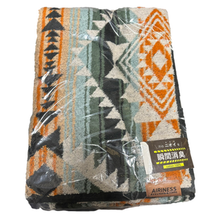 【新品】コットン タオルケット ラグタオル　グリーン(タオル/バス用品)