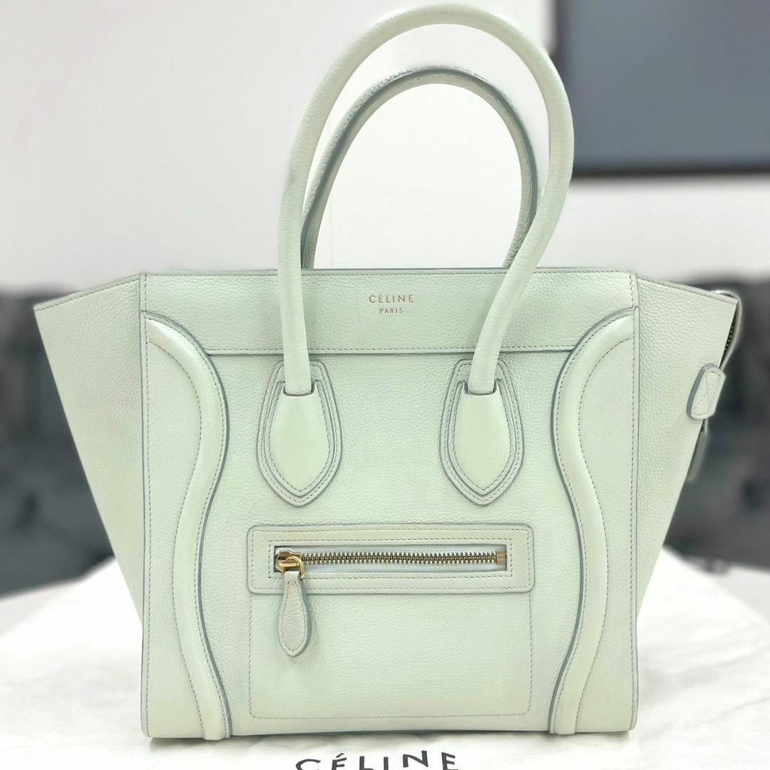 CELINE - セリーヌ　ラゲージ　マイクロ　ミントグリーン　レザー　ハンドバッグ　2017年