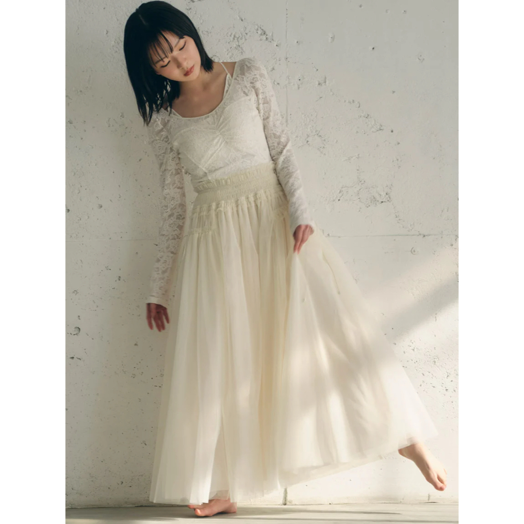 SNIDEL - snidel chacott Sustainableチュールスカート コラボの SNIDEL - snidel chacott Sustainableチュールスカート コラボの