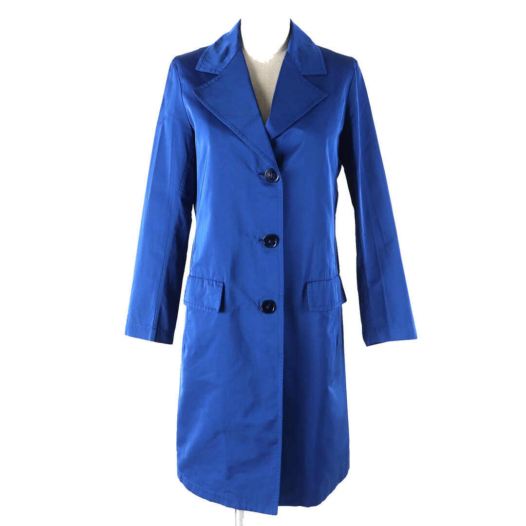 JIL SANDER - 未使用品△JIL SANDER ジルサンダー JSPH120505 シルク混 シンプルデザイン シングルコート 軽量 ブルー 32 イタリア製 正規品 レディース オススメ◎