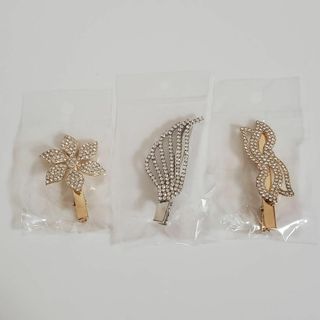 3点セット❣ヘアクリップ ヘアアクセサリー 髪留め エレガント シンプル　可愛い(ヘアピン)