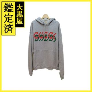 GUCCI - グッチ チェーンプリントフーテッド・スウェットシャツ 715911 【432】