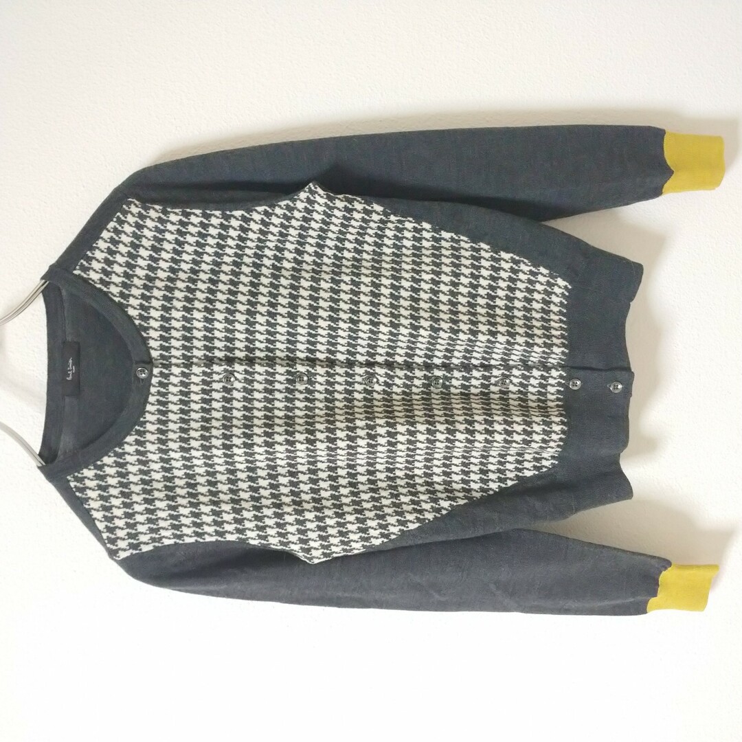 【PAULSMITH BLACK】ポールスミスブラック カーディガン ニットカーディガン マルチカラーカーディガン M グレー系