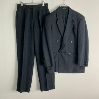 スーツセットアップ　カジュアル　ダブルボタン　春夏　ネイビー　グレー　(セットアップ)
