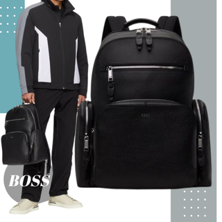 BOSS - BOSS ONE THE SU1T スーツ 裏地総ロゴ 現行 ブラック 44 BOSS - BOSS ONE THE SU1T スーツ 裏地総ロゴ 現行 ブラック 44