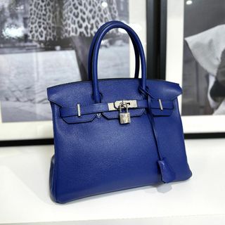 エルメス(HERMES)のエルメス バーキン30 トリヨンノビーヨ ブルーエレクトリック(ハンドバッグ)