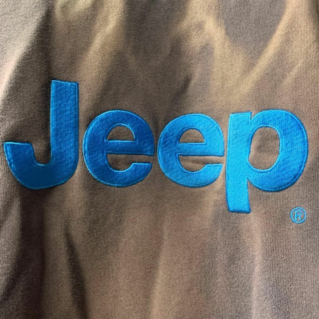 100/L Jeep トレーナー トップス　ブラウン　メンズ　アウトドア　絞り柄 メンズのトップス(スウェット)の商品写真