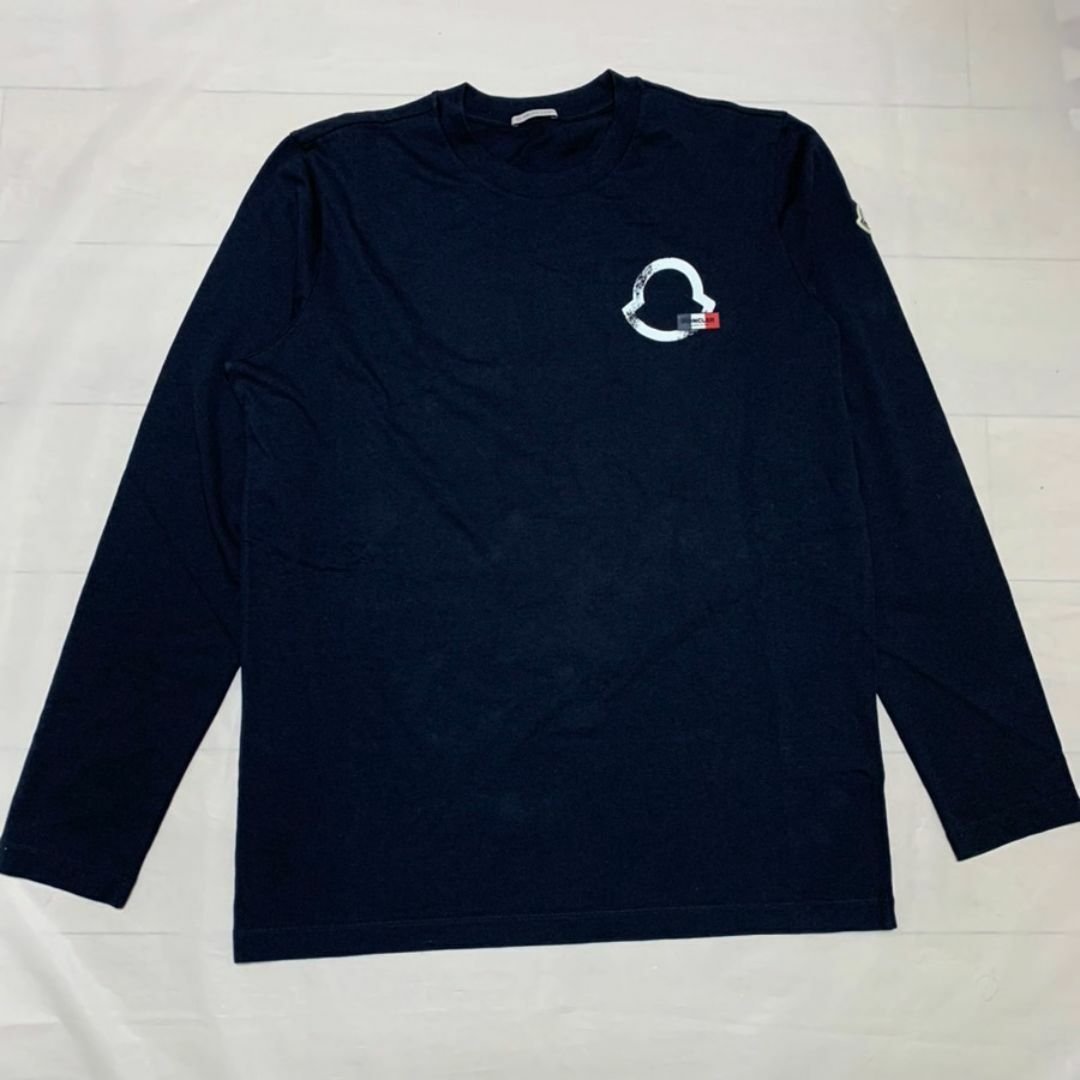 MONCLER バッジロゴ ロングスリーブ Tシャツ 長袖 ネイビー Lサイズ MONCLER バッジロゴ ロングスリーブ Tシャツ 長袖 ネイビー Lサイズ