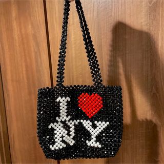 ♡激かわいい♡ アイラブニューヨーク I LOVE NY ビーズ バッグ ハート