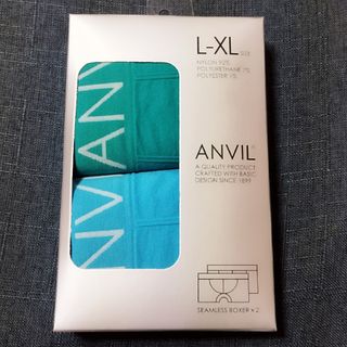 アンビル(Anvil)のアンビル ANVIL シームレス ボクサーパンツ L-XL ミント系 ２枚(ボクサーパンツ)