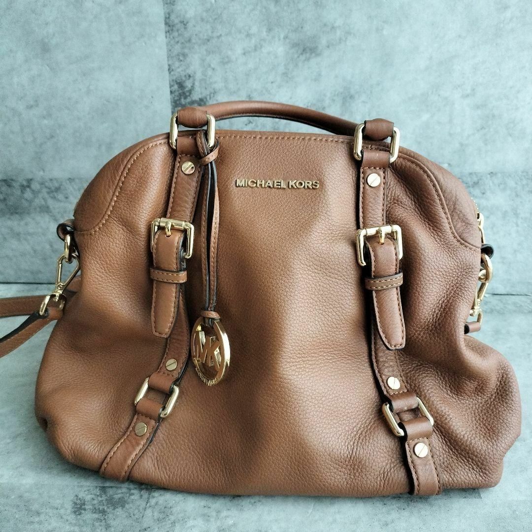 MICHAEL KORS ブラウンレザーショルダーバッグ　2WAY　ハンドバッグ