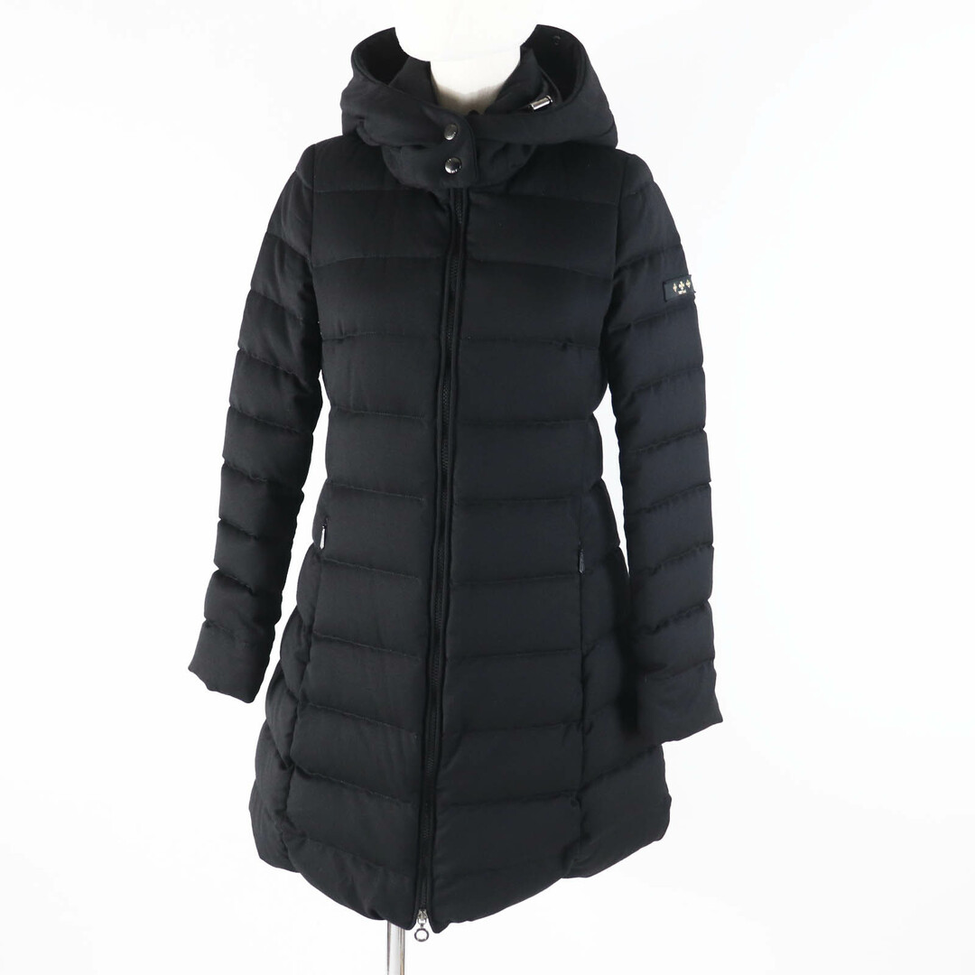TATRAS - 美品◎TATRAS タトラス 20AW LTA20A4571 LAVIANA ラビアナ ウール ロゴワッペン・フード付き ダウンコート ブラック 1 正規品 レディース