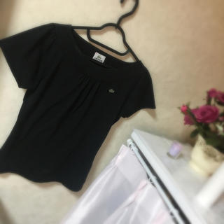 ラコステ(LACOSTE)のラコステ:ブラックTシャツ(Tシャツ(半袖/袖なし))