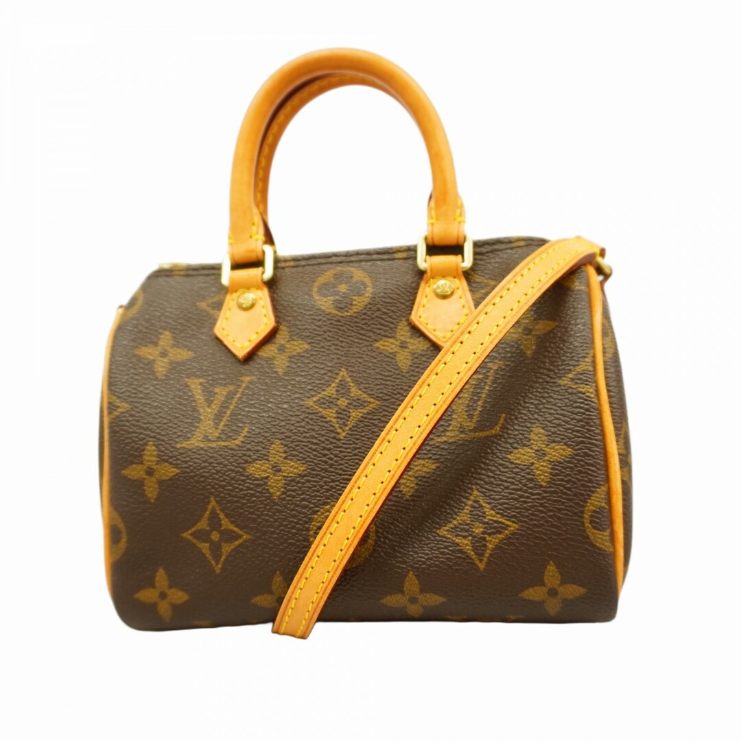 LOUIS VUITTON - ★SALE【5cc2047】ルイヴィトン ハンドバッグ モノグラム ナノスピーディ M61252 ブラウン【中古】レディース