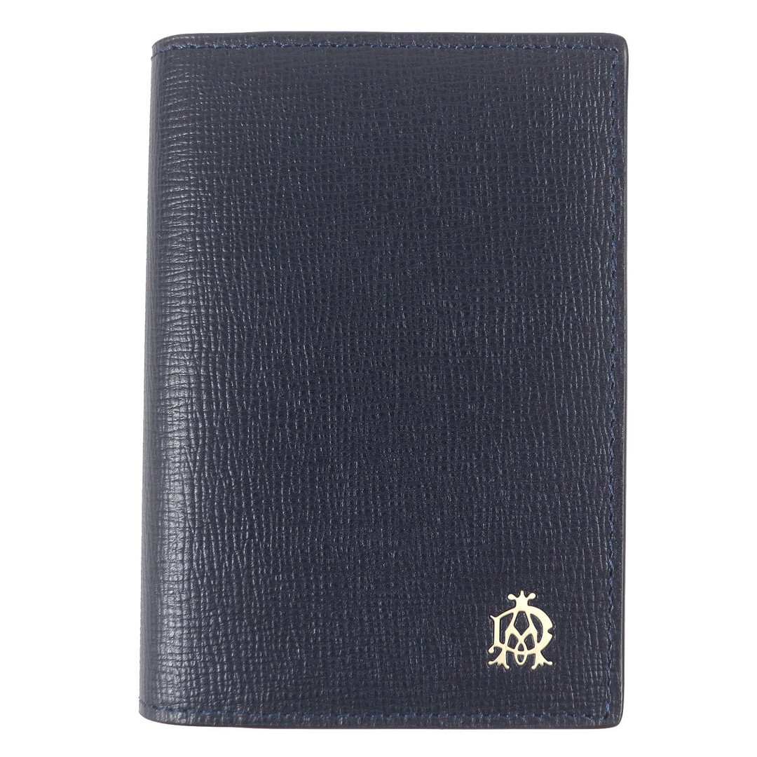 Dunhill - 未使用品□Dunhill ダンヒル ベルグレイヴ ロゴ金具 レザー 名刺入れ カードケース パスケース ネイビー 箱付き スペイン製 メンズ