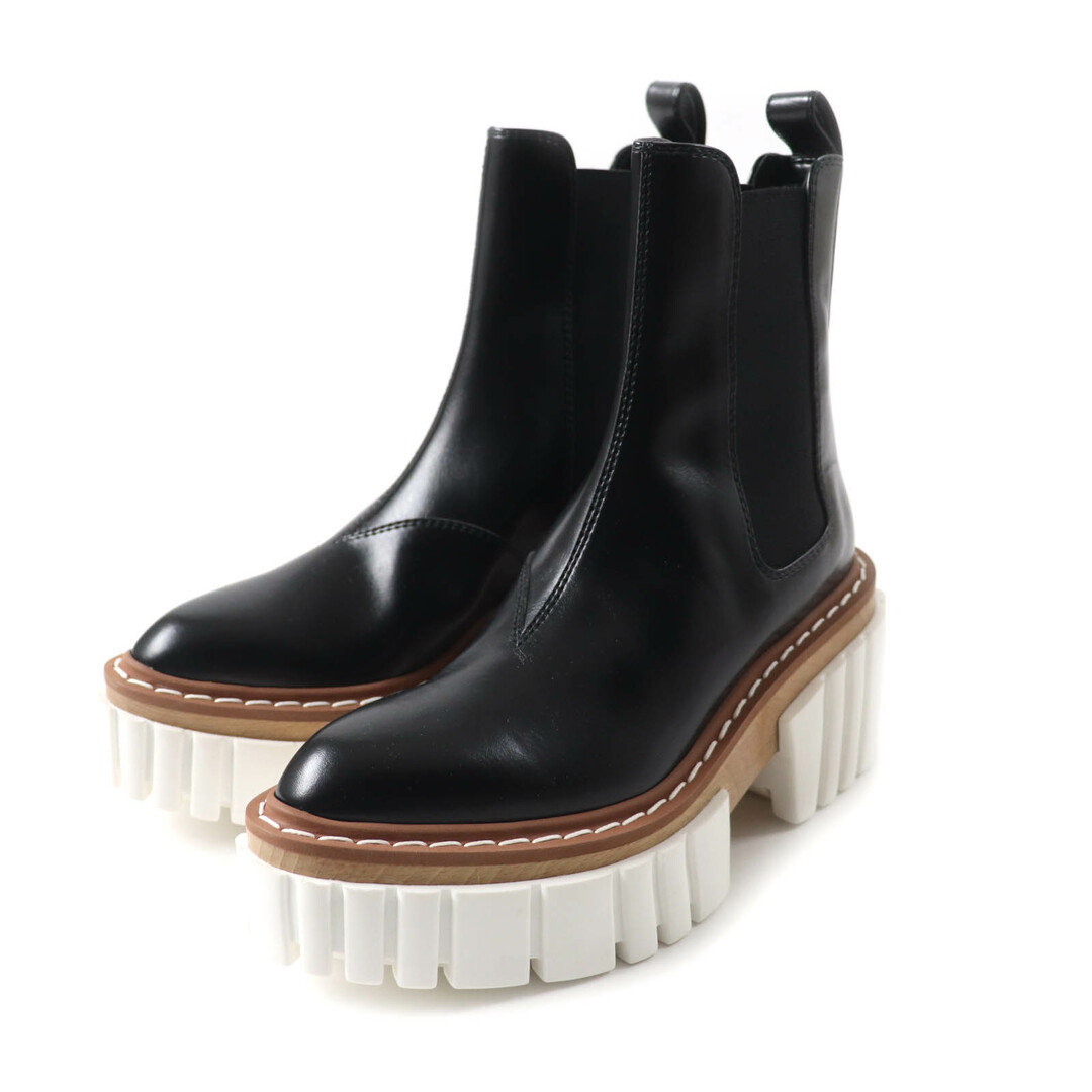 Stella McCartney - 未使用品★Stella McCartney ステラマッカートニー エミリー サイドゴア レザー チェルシーブーツ ブラック 35 イタリア製 レディース