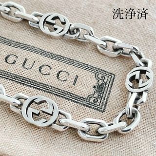 GUCCI - 洗浄済*グッチ GUCCI 925 ブレスレット シルバー GUCCI - 洗浄済*グッチ GUCCI 925 ブレスレット シルバー