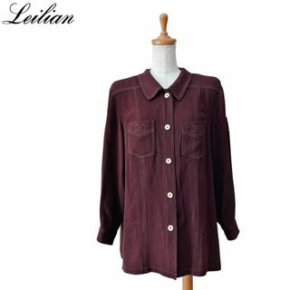 レリアン(leilian)の【Leilian】長袖シャツ/ステッチ入り/シンプル/13+★レリアン(シャツ/ブラウス(長袖/七分))