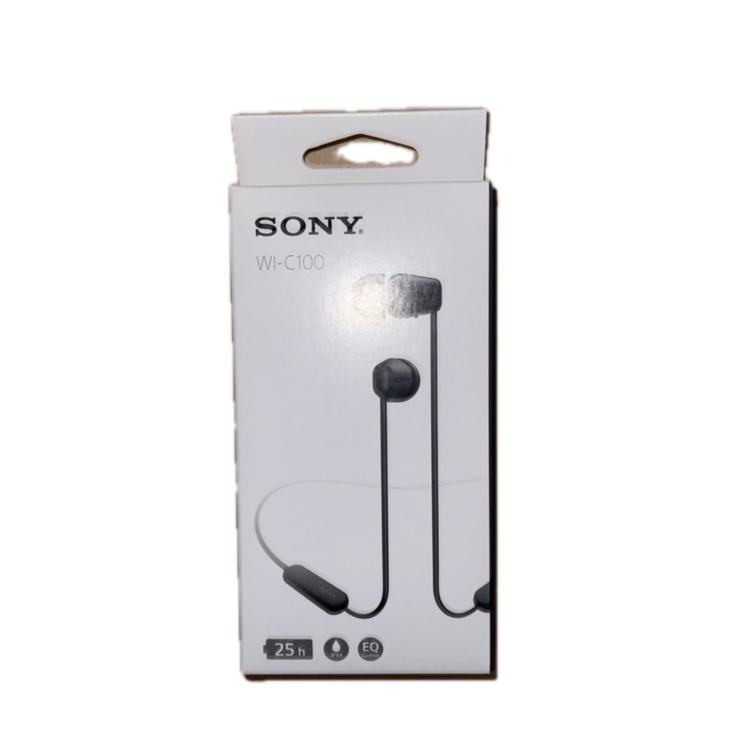 SONY(ソニー)のソニー ワイヤレスイヤホン WI-C100 スマホ/家電/カメラのオーディオ機器(ヘッドフォン/イヤフォン)の商品写真