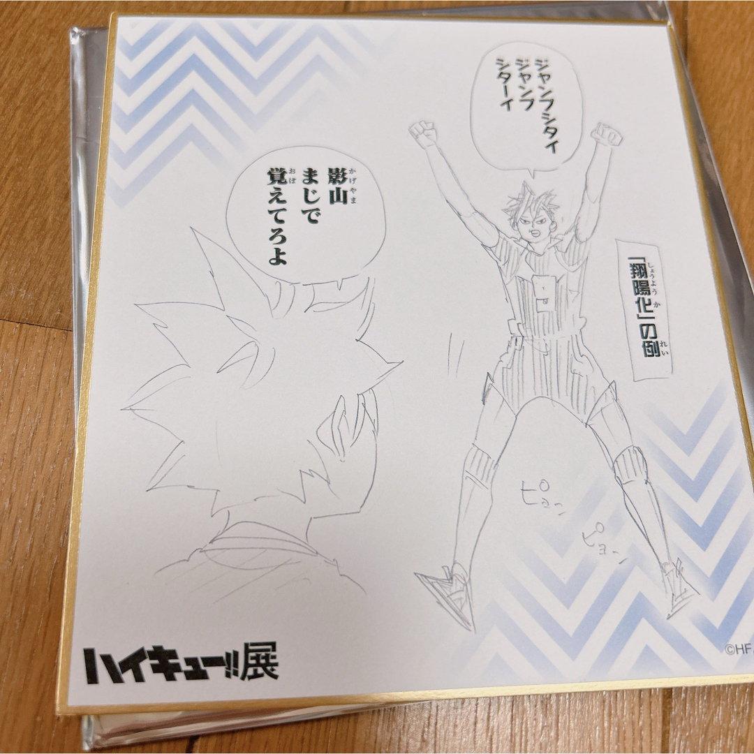 ハイキュー展 色紙コレクション 影山飛雄 日向翔陽 原画展 エンタメ/ホビーのおもちゃ/ぬいぐるみ(キャラクターグッズ)の商品写真