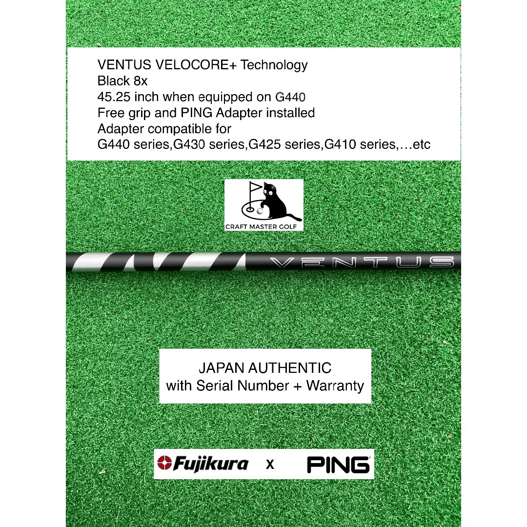 クラブ Fujikura - VENTUS VELOCORE+ BK PING 8X 45.25 inch
