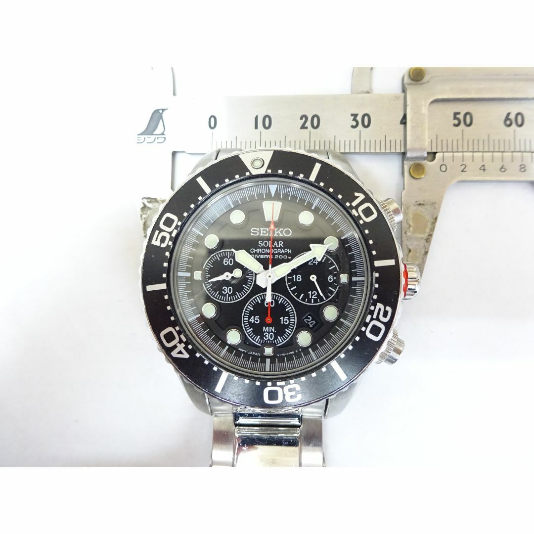 SEIKO(セイコー)の奈205/ SEIKO クロノグラフ ダイバーズ 腕時計 メンズ ソーラー メンズの時計(腕時計(アナログ))の商品写真