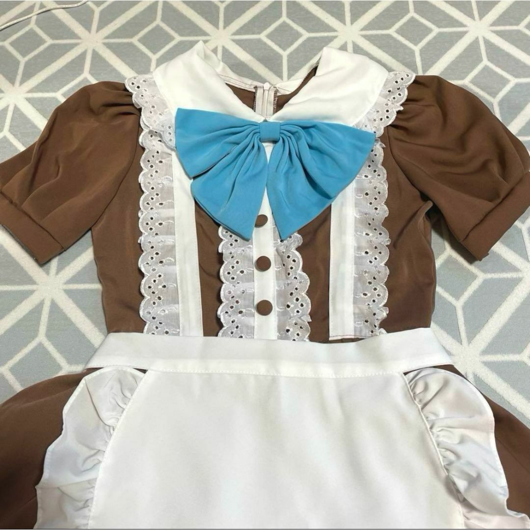 Malymoon/マリームーン 高級メイド服 ブラウン×水色