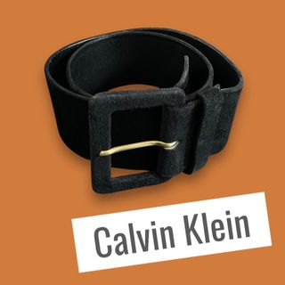 カルバンクライン(Calvin Klein)のCalvin Klein カルバンクライン ブラックスエードレザーベルト(ベルト)