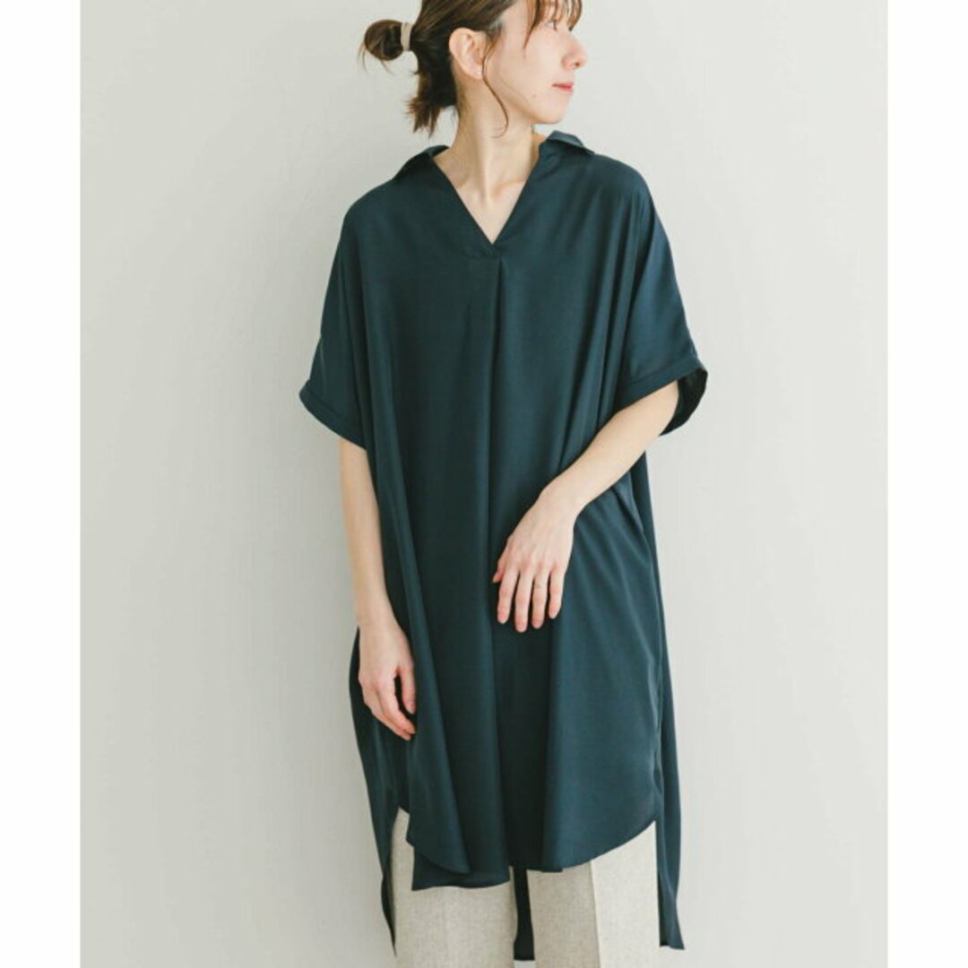 URBAN RESEARCH ITEMS(アーバンリサーチアイテムズ)の【NVY】スキッパーフレンチチュニック レディースのワンピース(ミニワンピース)の商品写真