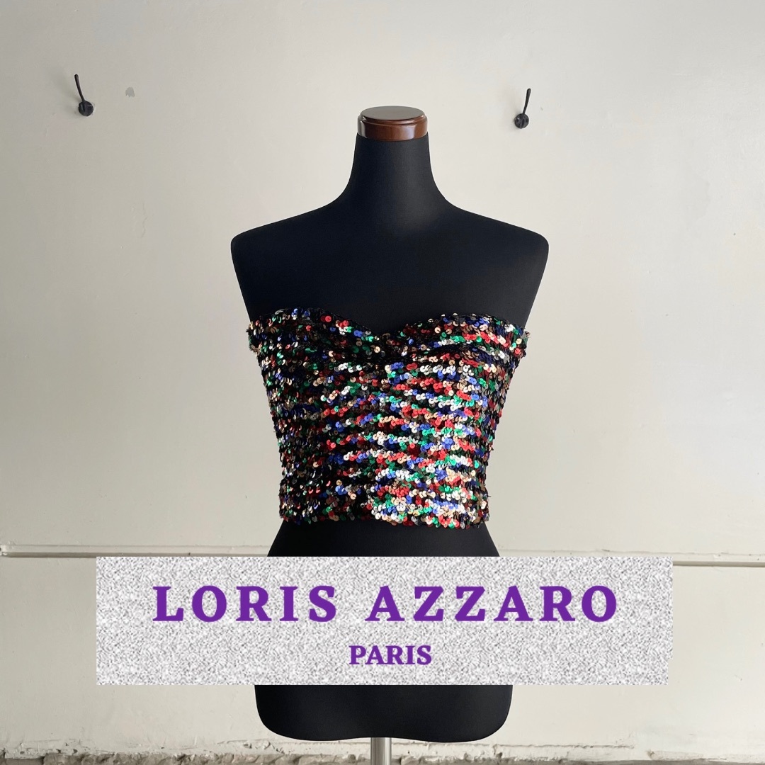 AZZARO - 【フランス製】LORIS AZZARO ロリスアザロ スパンコールベアトップ C