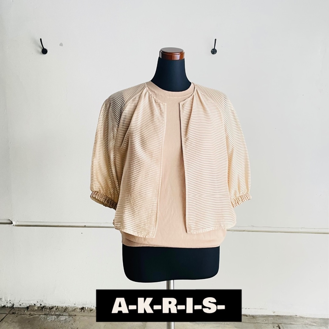 AKRIS - AKRIS アクリス アンサンブル ノースリーブニット×カーディガン C
