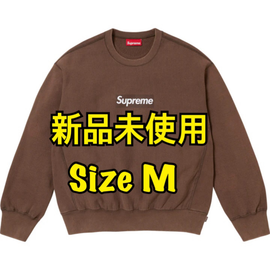 Supreme - Supreme Washed Box Logo Crewneck 茶Mの通販 by Supreme - Supreme Washed Box Logo Crewneck 茶Mの通販 by