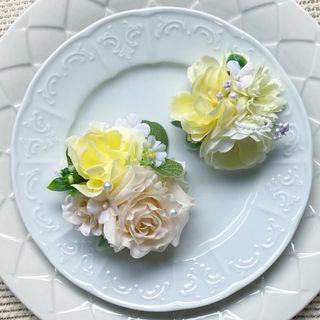 春の花束みたい♡ママとリンク親子コサージュ(単品もOKです♡)83.84(コサージュ/ブローチ)