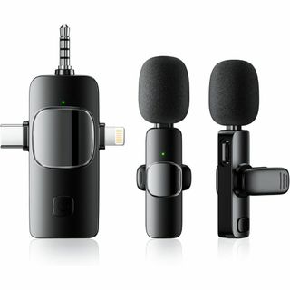 ワイヤレスピンマイク ピンマイク ワイヤレス スマホ マイク ワイ(マイク)