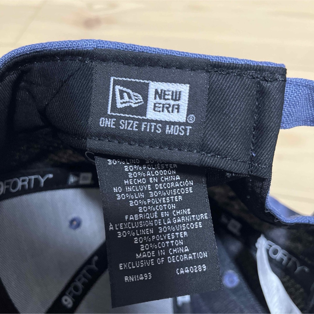 NEW ERA(ニューエラ)のニューエラ　NEW ERA 　NY ニューヨークヤンキース　ブルー　リネン素材 メンズの帽子(キャップ)の商品写真