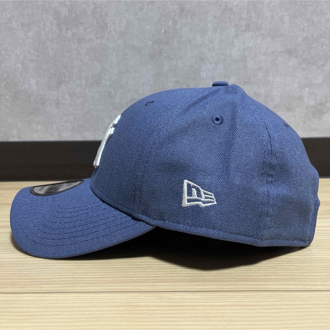 NEW ERA(ニューエラ)のニューエラ　NEW ERA 　NY ニューヨークヤンキース　ブルー　リネン素材 メンズの帽子(キャップ)の商品写真