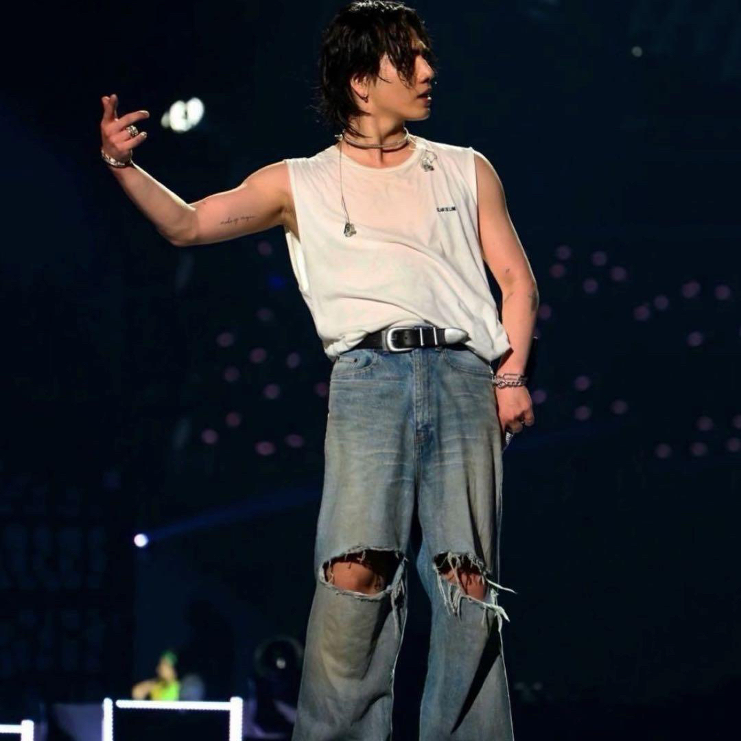 Jieda】 DAMAGE WIDE DENIM バギーデニム ジエダ