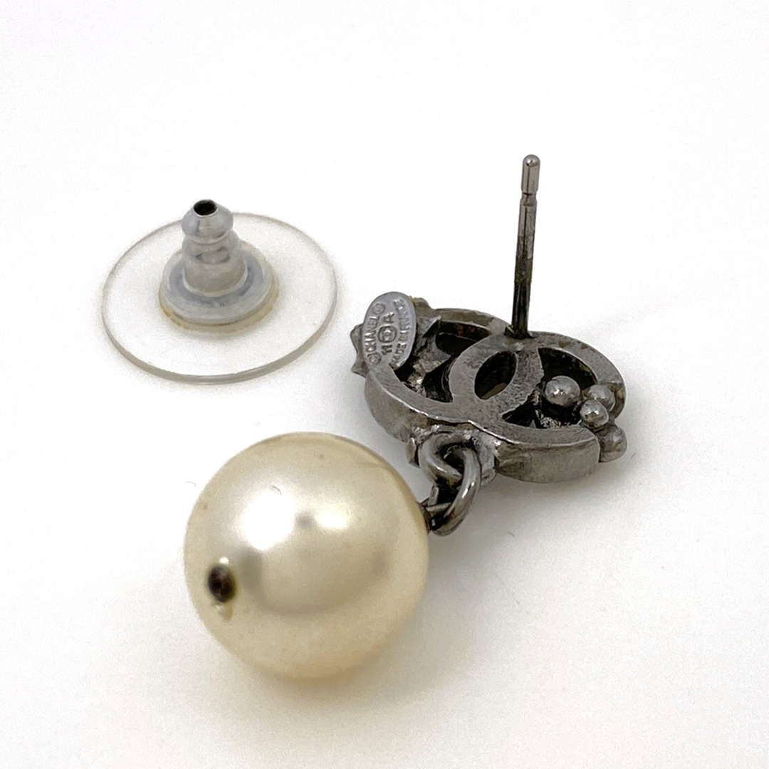 シャネル ココマーク フェイクパール ピアス メタル 【中古】