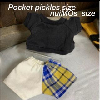 ポケットピクルス&ぬいもーず兼用/ブラックTシャツとバイカラーパンツセット(その他)