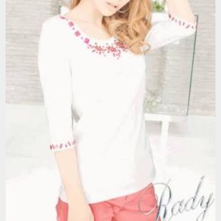 レディー(Rady)のRady ビジュートップス(カットソー(長袖/七分))