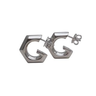 GUCCI - GUCCI グッチ フープ ピアス Geometric G ジオ GUCCI - GUCCI グッチ フープ ピアス Geometric G ジオ