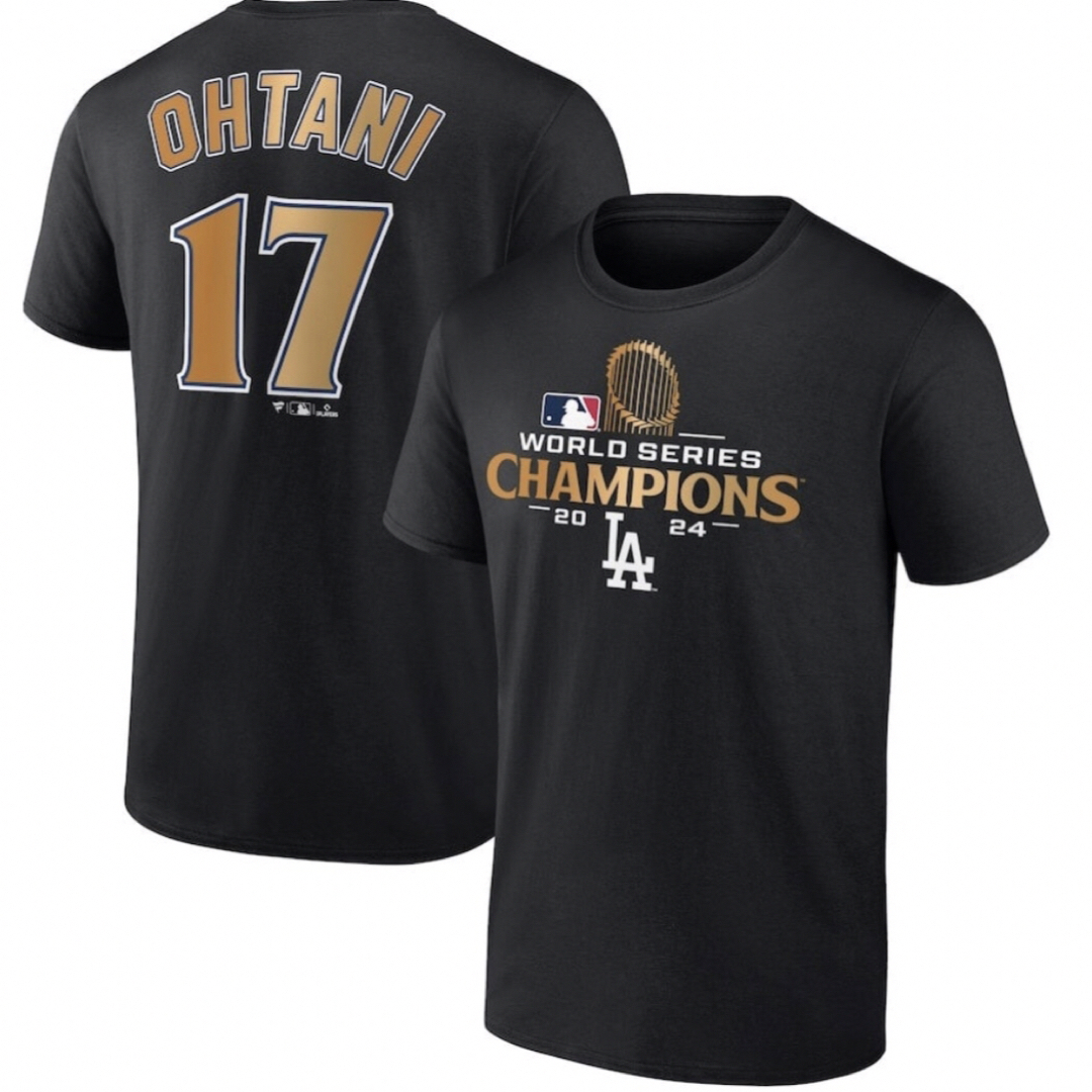 MLB - 大谷翔平 ドジャース ワールドシリーズ2024 優勝記念 シグネチャー Tシャツ