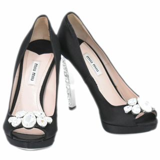 MIU MIU - 極美品 MIU MIU エナメル リボン ビジュー スクエア MIU MIU - 極美品 MIU MIU エナメル リボン ビジュー スクエア