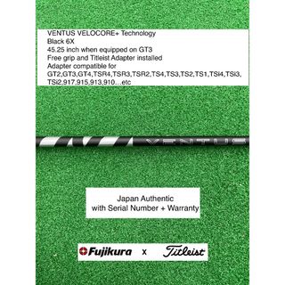 クラブ Fujikura - VENTUS VELOCORE+ BK Titleist 6X 46 Fujikura Ventus Velocore Black 6 Graphite Shaft + Adapter
