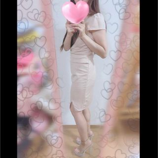 【まとめ買いはお値下げ】くすみピンク♡♡ウエストビジュー キャバ ドレス(ナイトドレス)